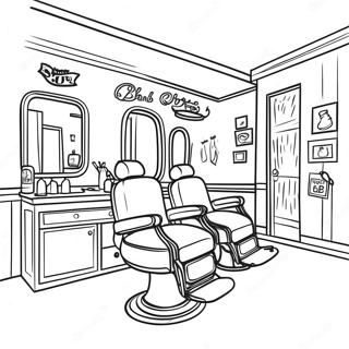 Barber Shop Coloring Page 51324-42743