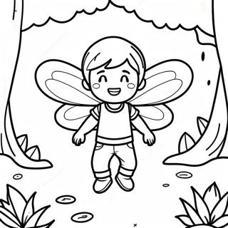 Adventurous Boy Fairy In The Forest Coloring Page 51335-42757