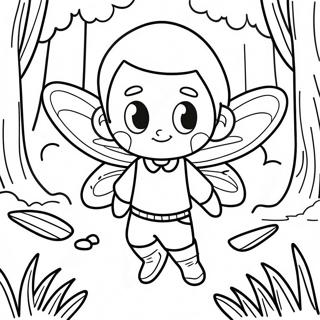 Adventurous Boy Fairy In The Forest Coloring Page 51335-42758