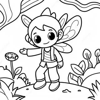 Adventurous Boy Fairy In The Forest Coloring Page 51335-42759