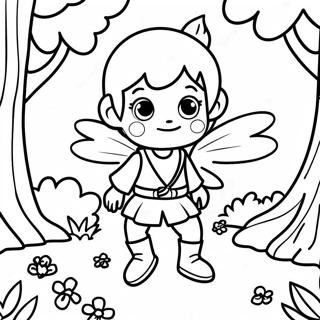 Adventurous Boy Fairy In The Forest Coloring Page 51335-42760