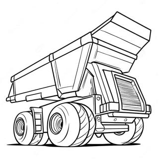 Construction Dump Truck Coloring Page 5133-4117