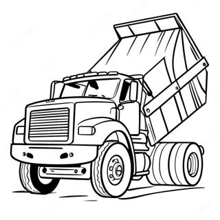 Construction Dump Truck Coloring Page 5133-4118