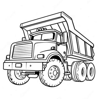 Construction Dump Truck Coloring Page 5133-4119