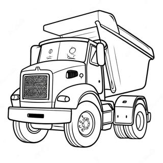 Construction Dump Truck Coloring Page 5133-4120