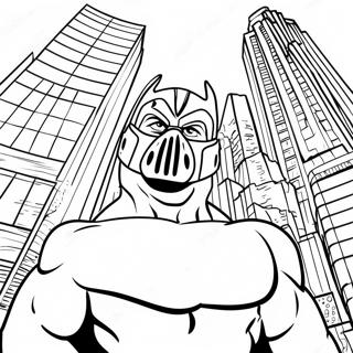 Bane In Gotham City Coloring Page 51365-42782