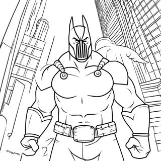 Bane In Gotham City Coloring Page 51365-42783