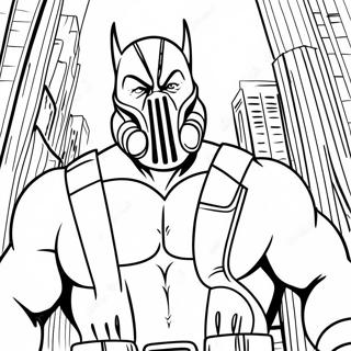 Bane In Gotham City Coloring Page 51365-42784