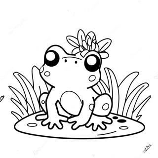 Kawaii Frog Coloring Pages