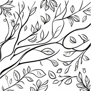 Tree Branch Coloring Pages