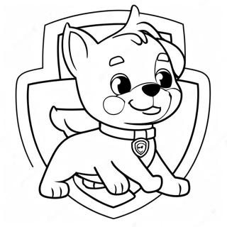 Colorful Paw Patrol Badge Coloring Page 51395-42802