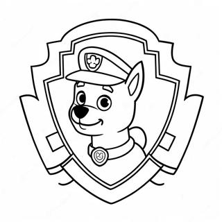 Colorful Paw Patrol Badge Coloring Page 51395-42803