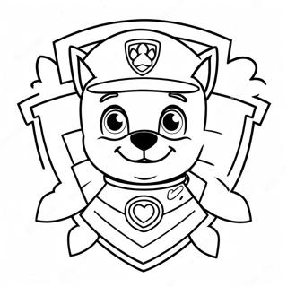 Colorful Paw Patrol Badge Coloring Page 51395-42804