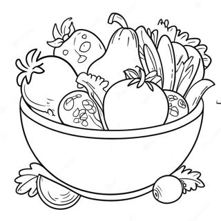 Salad Coloring Pages