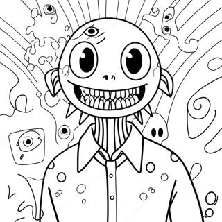 Creepy Junji Ito Monster Coloring Page 51425-42825