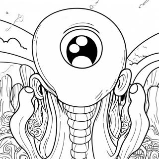 Creepy Junji Ito Monster Coloring Page 51425-42827