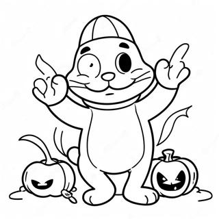 Garfield Halloween Coloring Pages