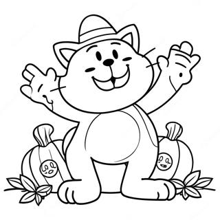 Garfield Halloween Coloring Page 51434-42847