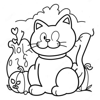 Garfield Halloween Coloring Page 51434-42848