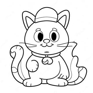 Garfield In A Spooky Costume Coloring Page 51435-42844