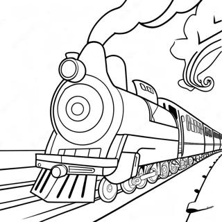 Magical Polar Express Train Coloring Page 5143-4126