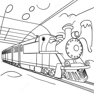 Magical Polar Express Train Coloring Page 5143-4127