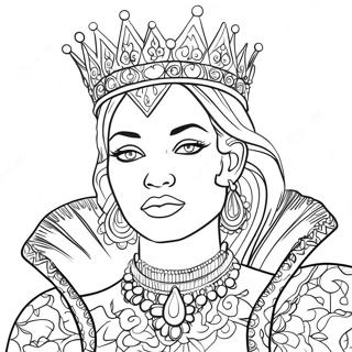 Black Queen Coloring Page 51444-42850