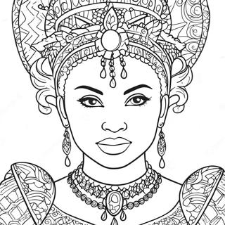 Black Queen Coloring Page 51444-42852