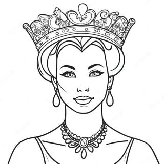 Elegant Black Queen Coloring Page 51445-42836