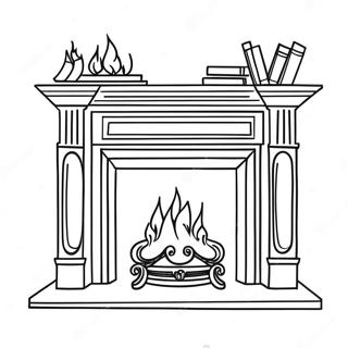 Fireplace Coloring Pages