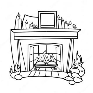 Fireplace Coloring Page 51454-42840