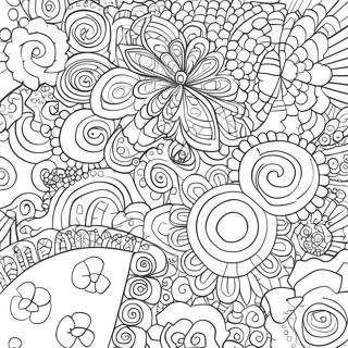 Colorful Dot Art Patterns Coloring Page 51475-42872