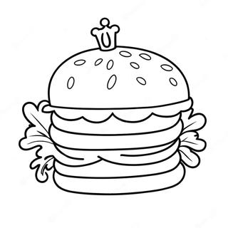 Burger King Crown Coloring Page 51485-42880