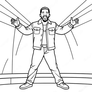 Usher Singing On Stage Coloring Page 51495-42885