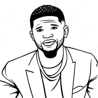 Usher Singing On Stage Coloring Page 51495-42886