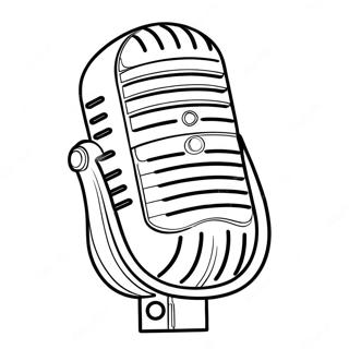 Vintage Microphone Coloring Page 51515-42896