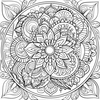 Abstract Stress Relief For Adults Coloring Pages