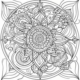 Abstract Stress Relief Mandala Coloring Page 51524-42902