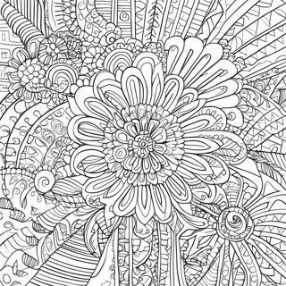 Intricate Abstract Patterns Coloring Page 51525-42910