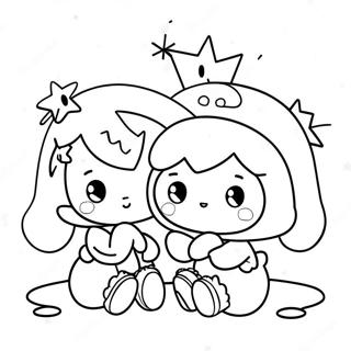 Little Twin Stars Coloring Page 5152-4130