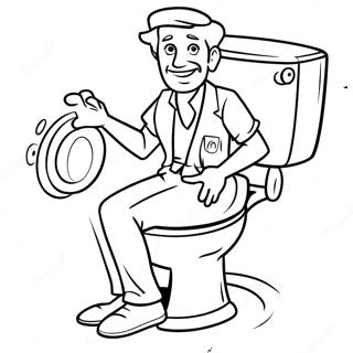 Skibidi Toilet Camera Man Coloring Pages