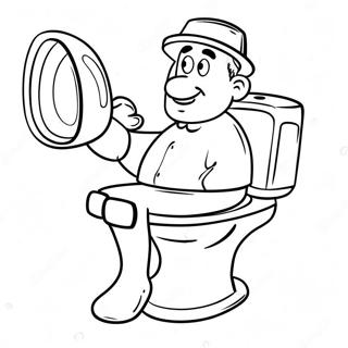 Funny Skibidi Toilet Camera Man Coloring Page 51535-42915