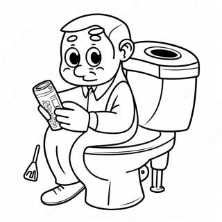 Funny Skibidi Toilet Camera Man Coloring Page 51535-42916