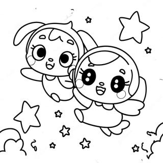 Kiki And Lala Flying Through The Stars Coloring Page 5153-4135