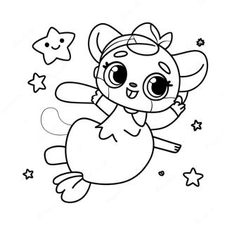 Kiki And Lala Flying Through The Stars Coloring Page 5153-4136