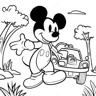 Mickey Mouse Safari Adventure Coloring Page 51544-42923