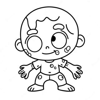 Cute Zombie Among Us Coloring Page 51565-42947