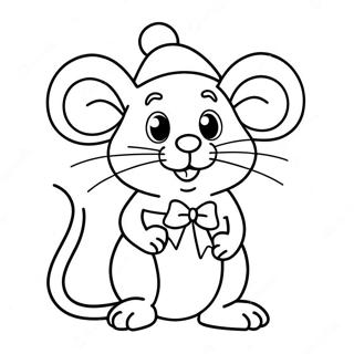 Christmas Mouse Coloring Page 51584-42951