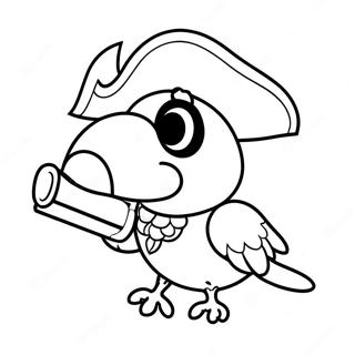 Pirate Parrot Coloring Page 51614-42980