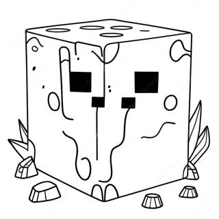 Minecraft Slime Coloring Page 51624-42987